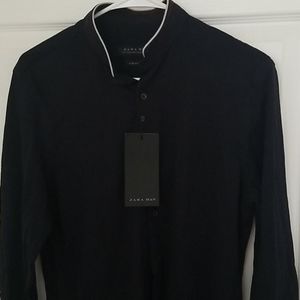 mens shirt round collar